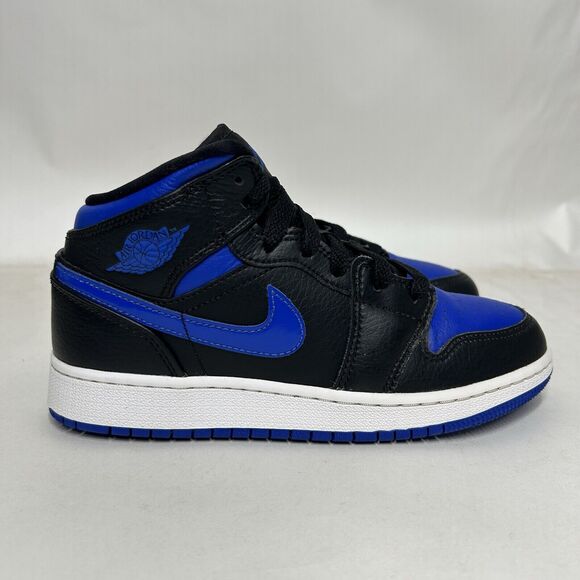 Nike Shoes Air Jordan 1 Mid Retro GS “Hyper Royal” 2024 - Picture 4 of 8
